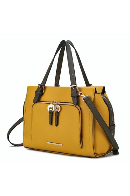 MKF Elise Color-block Satchel Bag by Mia k