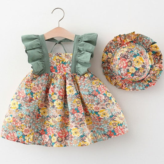 New Born Baby Dress with Hat