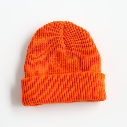 Trendy Child All-Match Knitted Solid Color Light Board Wool Hat
